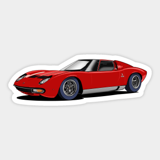Lamborghini Miura Sportscar Sticker